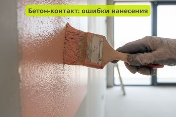 Типичные ошибки при нанесении бетон-контакта фото